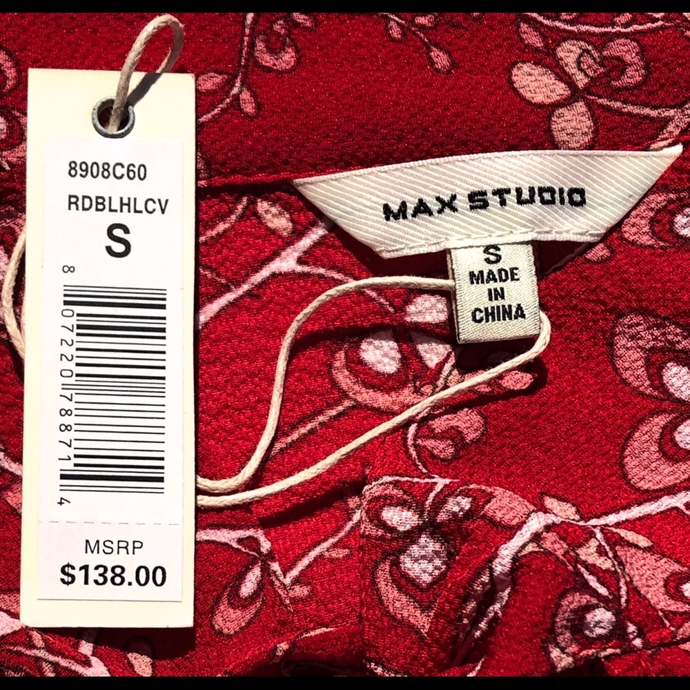 🚫SOLD🚫 Max Studio Red Flutter Sleeve Dress - Picture 8 of 8